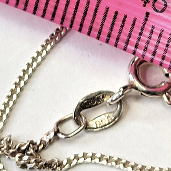 19 inch Sterling Silver Necklace 925 Italy Sterling Silver Necklace Chain 49cm - Picture 12 of 14